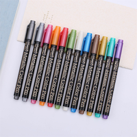 Marqueur métallique permanent 20 couleurs pour papier, peinture et dessin DIY, vente en gros, usine personnalisée