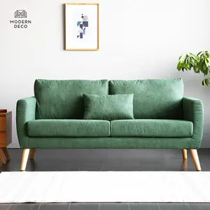 3 Seat Living Room Upholstery Quality Durability Green Pink Grey Aqua Fabric Sofa
