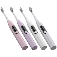 Brosse à dents électrique sonique étanche IPX7, personnalisable OEM, 5 modes, écran LCD, rechargeable USB-C pour soins bucco-dentaires adultes