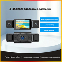 Caméra embarquée 4 canaux 3,0 pouces 1080P avec carte TF 128 Go 170 °   Wifi grand angle