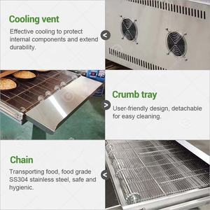 Petit tunnel commercial de four à pizza de <span class=keywords><strong>dessus</strong></span> de <span class=keywords><strong>table</strong></span> de bande transporteuse gaz taille 36 32 pouces automatique avec une large bande - Product Image 4