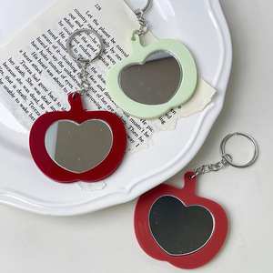 New Apple <b>Mirror</b> Keychain Cute <b>Plastic</b> Makeup <b>Mirror</b> for Purse Portable Compact <b>Mirror</b> Keyring Kawaii Bag Charm Accessory Gift - Product Image 4