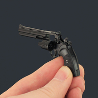 Prix usine 7.0 cm Colt Python 357 alliage Empire métal Mini pistolet modèle porte-clés noir jouet pistolet