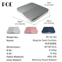 Coussin de siège ergonomique en mousse à mémoire de forme pour chaise de bureau et siège de voiture, soulagement des douleurs du coccyx