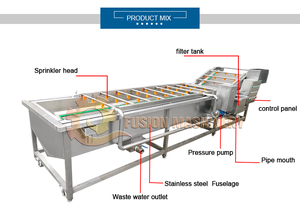Máy giặt bong bóng công nghiệp trái cây máy giặt rau quả thương mại - Product Image 6