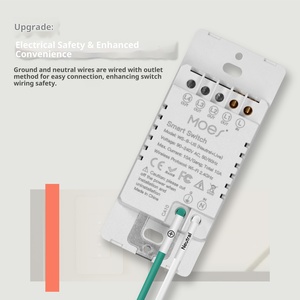 Cho nhà thông minh tường chuyển đổi thông minh app điều khiển từ xa duy nhất dây trung tính phổ Bảng điều chỉnh <span class=keywords><strong>Wifi</strong></span> 10A 250V ABS bền - Product Image 3