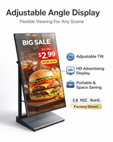 Écran publicitaire LCD portable ultra-fin de 55 pouces à angle réglable pour affichage de menu, utilisation intérieure et applications de vente au détail