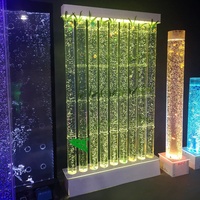 Lampe à bulles d'eau en acrylique à lumière LED colorée changeante, décoration murale de fond de scène de mariage