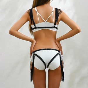 Kit de Bondage SM réglable pour femmes avec barre d'écartement de col de <span class=keywords><strong>soutien</strong></span>-<span class=keywords><strong>gorge</strong></span> creux et contraintes pour jouets sexuels vaginaux/anaux - Product Image 3
