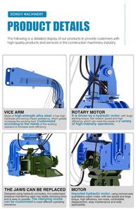Mini ekskavatör ekleri üretici doğrudan kazık ekipmanları Vibro çekiç kutup hidrolik vibratör kazık sürücü ile Motor - Product Image 5