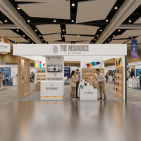 Stand d'exposition réutilisable en aluminium durable 20x20 avec éclairage arrière SEG pour salon professionnel