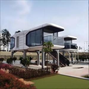 Casa de familia de dos pisos, con terraza, sala de acampada, área escénica, cápsula espacial y casa contenedor creativa en el segundo piso - Product Image 2