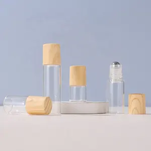 2022 New Arrival 1ml 2ml 3ml 5ml Clear Thin Glass Roll on Bottle Sample Test Essential Oil Vials with Roller Ball