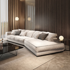 Italian Minimalist Tech Fabric Budapest <b>Sofa</b> Light Luxury Corner Combination Fabric <b>Sofa</b> For <b>Small</b> Living Room - Product Image 2
