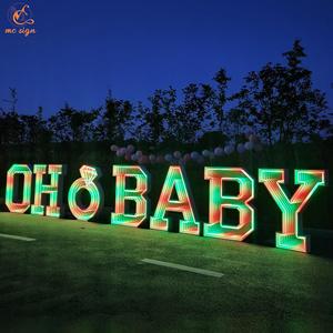 OH BABY 4ft Colorful <strong>LED</strong> Mirror Marquee Letters <strong>Numbers</strong> for Baby Shower Gender Reveal, Wedding Birthday Party Shop Display Decor - Product Image 5