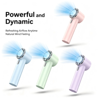 Mini ventilateur de poche portable mignon et tendance pour l'été avec fonction veilleuse