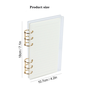 New DIY Ngân Sách chất kết dính Bìa Acrylic xoắn ốc Lá lỏng lẻo rõ ràng máy tính xách tay trong suốt trường hợp bìa 6 lỗ A5 A6 Acrylic máy tính xách tay Tấm - Product Image 4