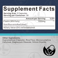 Compléments alimentaires antioxydants Come Health OEM/ODM Fishtin Capsules 1000MG, marque privée, capsules de fisetin pur pour le soutien cellulaire