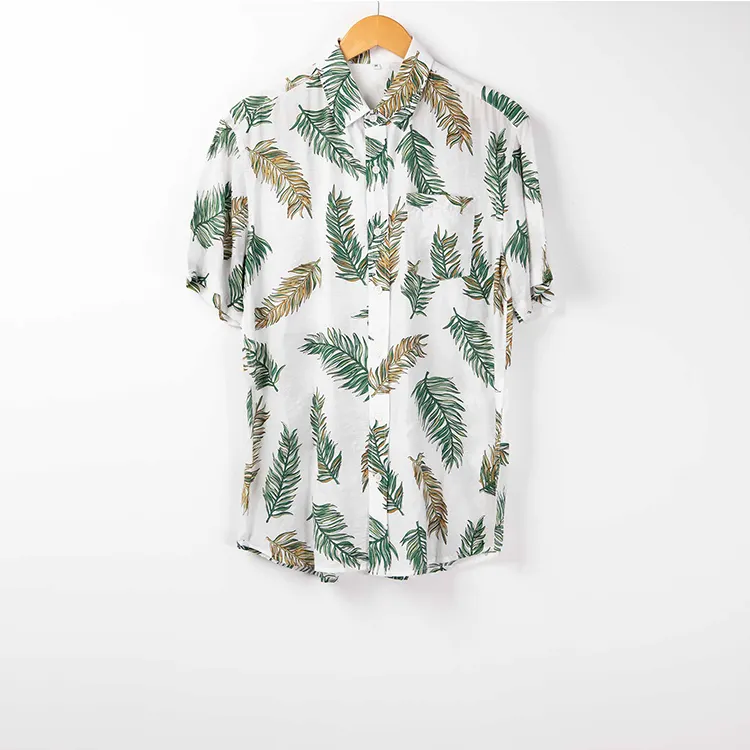 Factory Manufactured Vacation Men Printing Casual Short Sleeve Hawaiian Beach Shirts