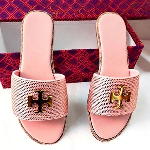 Wholesale 2026 New Summer Simple Retro Flat <b>Slide</b> Slipper Women's Comfort Rhinestone-Embellished Slipper - Product Image 2
