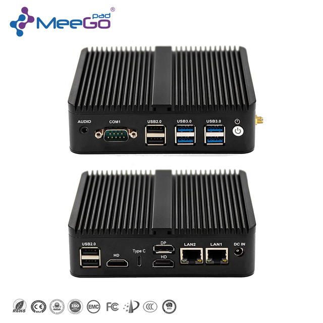 Factory Direct Intel Alder Lake-N N105 I3-N305 N355 Industrial Fanless Mini PC 2 LAN 3 Display Ports 4 USB3.0 4 USB2.0 Mini Pcs