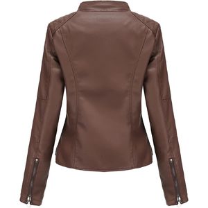 Veste en cuir véritable pour femme, nouvelle veste en cuir véritable décontractée et élégante de style motard, de qualité supérieure - Product Image 6