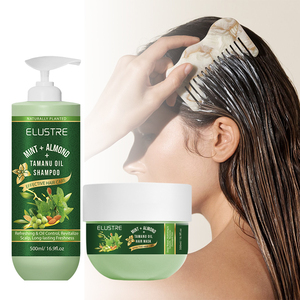 Masque capillaire hydratant en profondeur à la kératine organique, huile de coco, menthe, amande et huile de Tamanu pour cheveux secs et cassants, soin capillaire africain anti-frisottis - Product Image 2