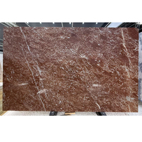 Dalle de marbre aspect onyx beige rose MT STONE, polie, à veines douces, pour mur décoratif et comptoir de salle d'exposition