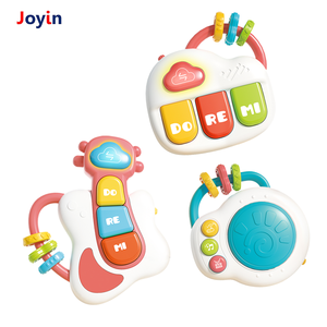 Ensemble de jouets musicaux 3 pièces pour bébé avec <span class=keywords><strong>piano</strong></span>, batterie à main et guitare, son et lumière, jeu éducatif pour les nourrissons et les tout-petits, apprentissage de la musique - Product Image 6
