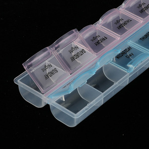 Pillbox With 14 Compartments Covered Design For Daily Medication Storage - Product Image 2