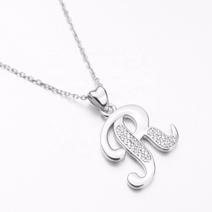 Letra R del alfabeto encanto colgantes de plata de ley 925 de moda de la familia de la joyería - Product Image 3