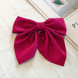 Fabric Hair <b>Clip</b> Sweet <b>Bow</b> Elegant Solid Color Side Duckbill <b>Clip</b> for Women Party High Quality Multifunction Hair Accessories - Product Image 3