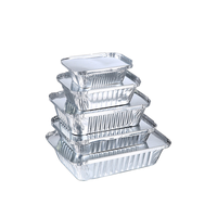 Boîte à lunch jetable en PET avec couvercle en papier d'aluminium pour le stockage des aliments à emporter et le plateau de transport