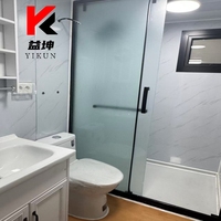 Conteneur pliable de 20 pieds ou 40 pieds à double aile extensible, type Tiny House, avec chambre, salon, cuisine et salle de bain
