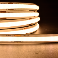 Bande LED COB SMD à gel épais 12V, 240 LED/m, 8mm sans points, pour éclairage linéaire d'armoires, vitrines et étagères