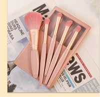Ensemble de pinceaux de maquillage miniatures roses à étiquette privée, très vendus, taille voyage, outils cosmétiques professionnels doux, logo personnalisé OEM