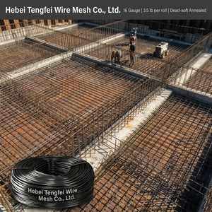 Alambre de Amarre Negro Recocido de 16.5 Ga y 16 Ga, Alambre de Amarre de Hierro Blando para Atar Varillas de Construcción, Alta Resistencia, Rollo de 3.5 lb - Product Image 2