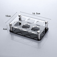 Whiskey Tequila Glazenhouder Restaurant Club Bar House Party Organizer 6-gaats helder acryl waterbestendig voor proefplateau