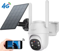 Caméra Solaire Ubox 4G, Caméra de Surveillance PTZ 4G LTE avec Carte SIM, Caméra de Sécurité Extérieure