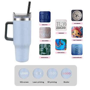 Termo de Acero Inoxidable para Café, Vaso con Aislamiento Térmico, Vaso con Pajita, 40oz con Asa, 20 Colores en Stock - Product Image 6