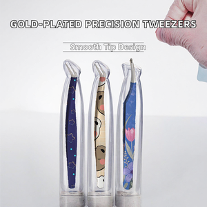 Pince à épiler de précision en acier inoxydable, pointes ultra-fines traitées thermiquement, design griffe, logo personnalisé, outil de beauté - Product Image 2