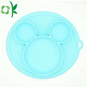 OKSILICONE-<span class=keywords><strong>Assiette</strong></span> <span class=keywords><strong>en</strong></span> silicone pour bébé <span class=keywords><strong>en</strong></span> <span class=keywords><strong>forme</strong></span> <span class=keywords><strong>de</strong></span> <span class=keywords><strong>Mickey</strong></span>, facile à nettoyer, facile à nettoyer - Product Image 2