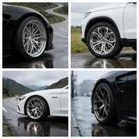 Jantes forgées à rayons 24 pouces 5x127 Design de course à carrosserie large décalée Voiture de sport Jantes et roues forgées