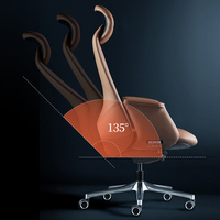 Chaise de bureau de direction italienne de luxe, ergonomique, en cuir PU, pour villa, PDG, directeur, ensemble de mobilier de bureau tout-en-un