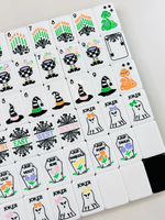 Ensemble de Mahjong Américain de Luxe Noir Halloween Hocus Pocus, 160 Pièces, Tuiles Acryliques Gravées à 2 Couches pour les Rassemblements Saisonniers