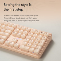 Clavier sans fil Bluetooth à trois modes, sensation mécanique, esthétique haut de gamme, ultra fin, portable, pour le bureau, les affaires, l'ordinateur