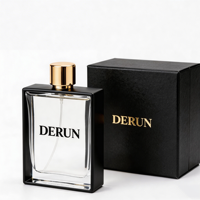 Flacon de parfum de luxe avec atomiseur, flacon de parfum en verre avec bouchon doré carré 30 ml, vente en gros, personnalisation de flacons de parfum en verre