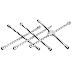 Llave cruzada para neumáticos, extractor de tuercas de rueda de coche, llave de vaso universal extendida, herramienta resistente para cambio y reparación de neumáticos - Product Image 5