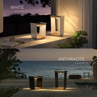 Lanterne solaire blanche Sigarten - Cadeau promotionnel d'entreprise pour les fêtes et les anniversaires, résistante aux intempéries IP65