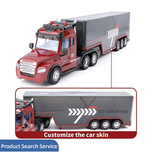 <span class=keywords><strong>Camion</strong></span> benne télécommandé pour enfants avec son et lumière, jouet RC 2.4G, <span class=keywords><strong>camion</strong></span> porte-conteneurs, tracteur, <span class=keywords><strong>remorque</strong></span> <span class=keywords><strong>radiocommandé</strong></span> - Product Image 2